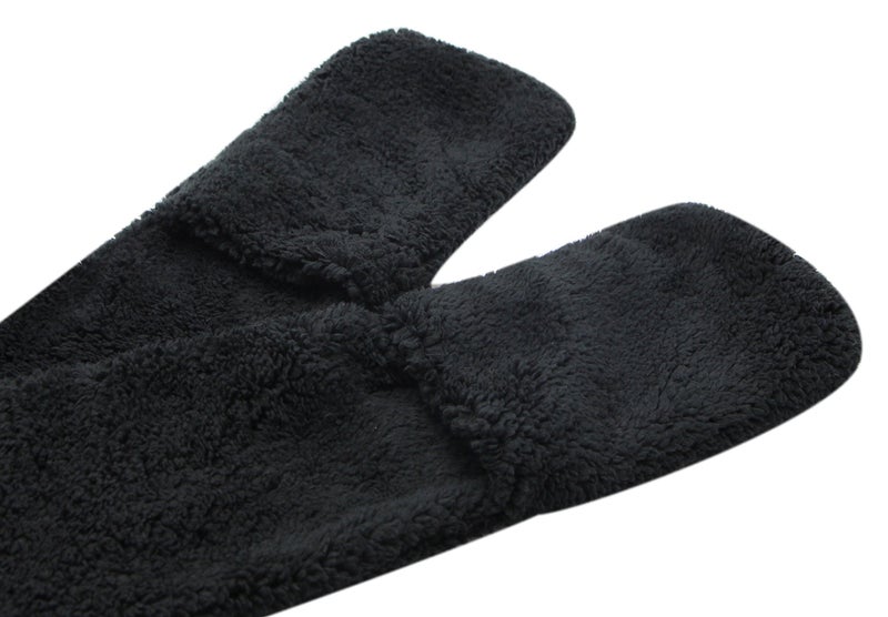 Bioterti Super Soft Fleece Womenâ€™s Hooded Scarf & Hat W/Glove Pockets By Bioterti (Black) - Image 2